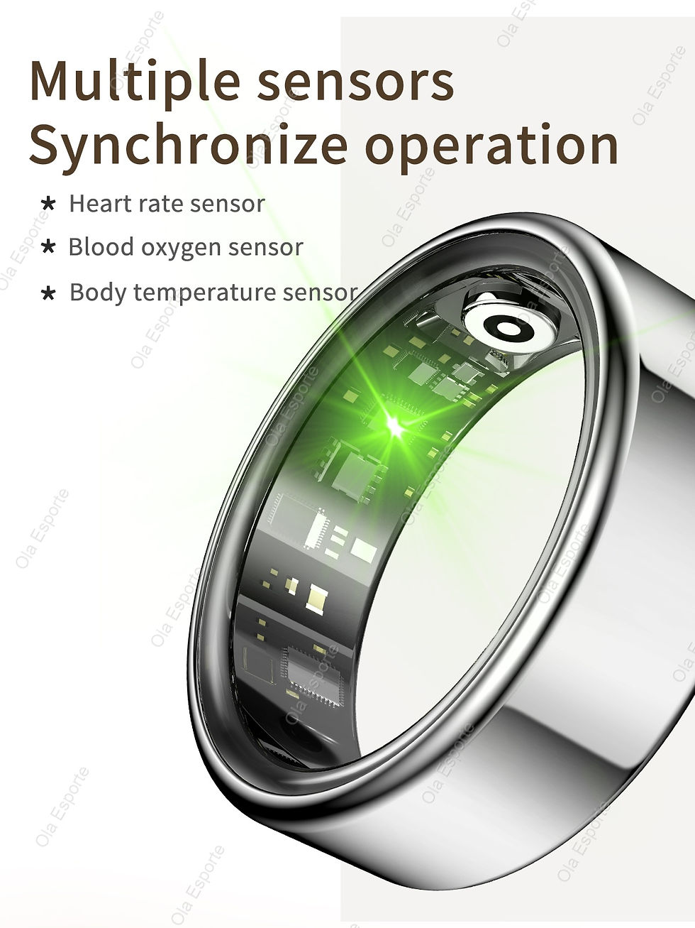 Thumbnail: Smart Ring Newest Intelligent Wearable Device For Men Women Bluetooth Heart Rate
