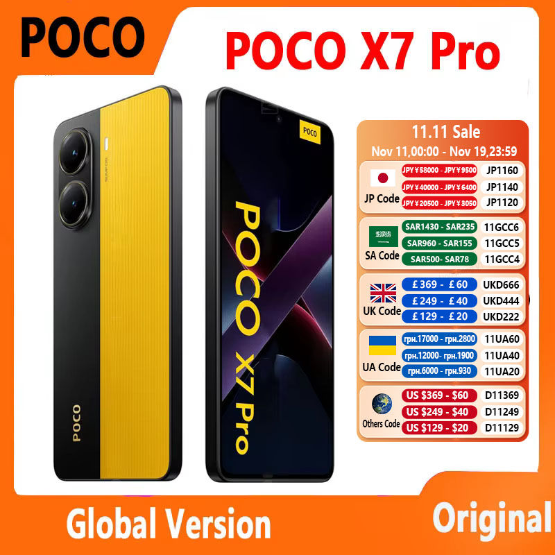 Thumbnail: POCO X7 Pro Global Version 5G Mobile Phone Dimensity 8400-Ultra 6000mAh Battery 