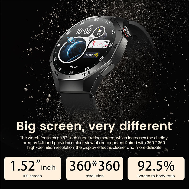 Thumbnail: 2025New For Android and ios Smart Watch Men AMOLED Screen GPS Motion trajectory 