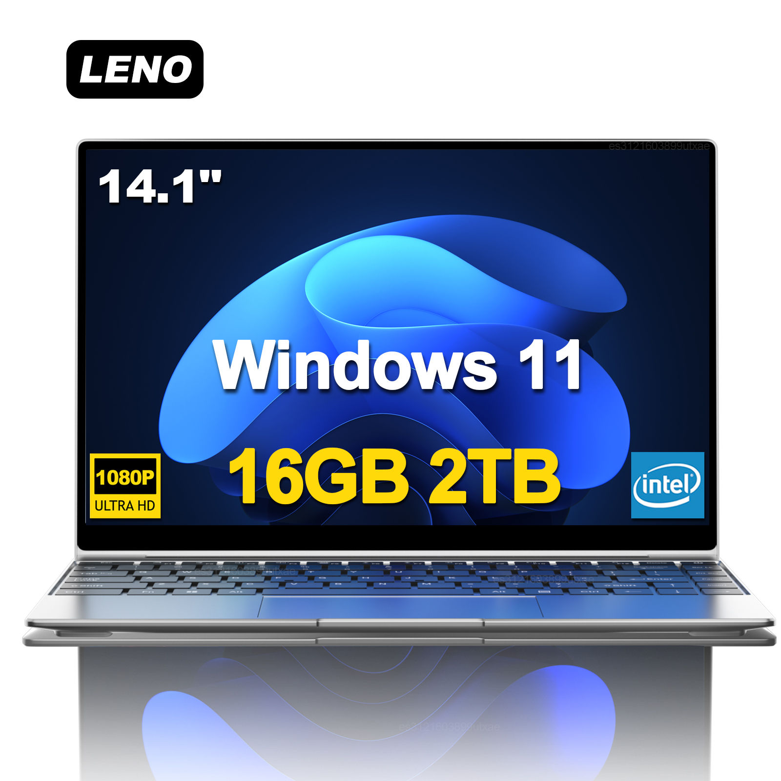 LENO 14.1" Ultra Slim Laptop 16GB RAM 2TB SSD Windows 11 Intel N3700 Notebook Ga