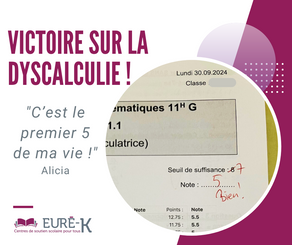 Réussite inspirante : victoire d’une élève sur la dyscalculie !