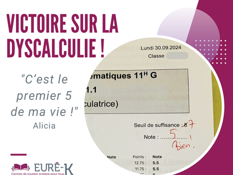 Réussite inspirante : victoire d’une élève sur la dyscalculie !