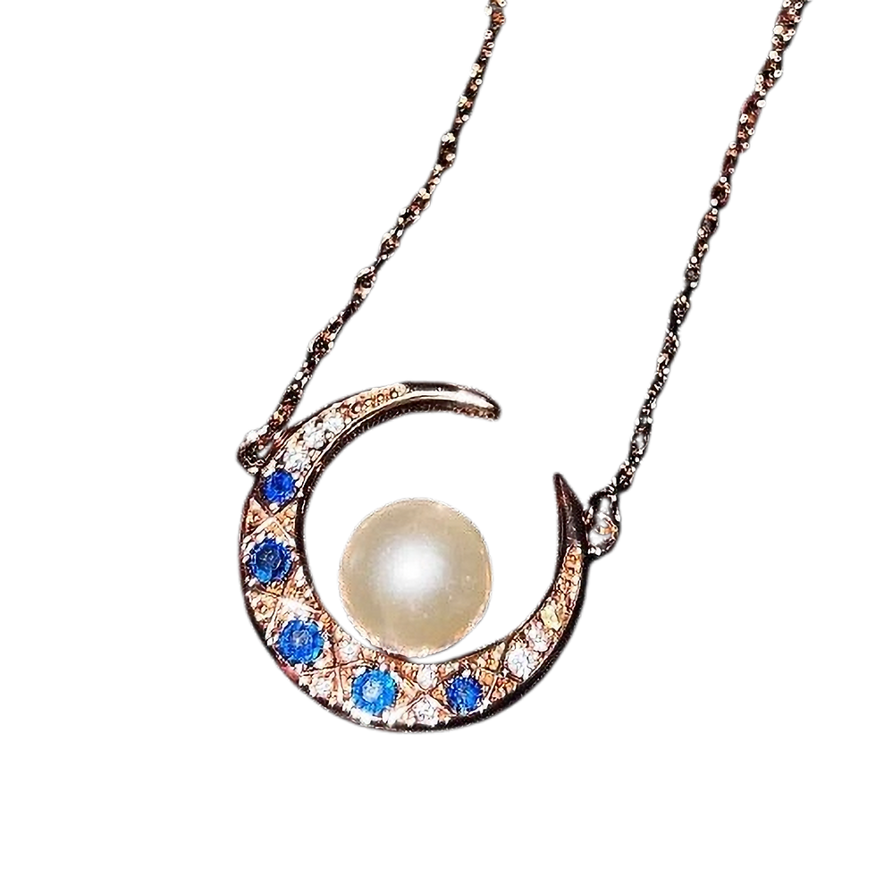 Rose Gold Moon Necklace