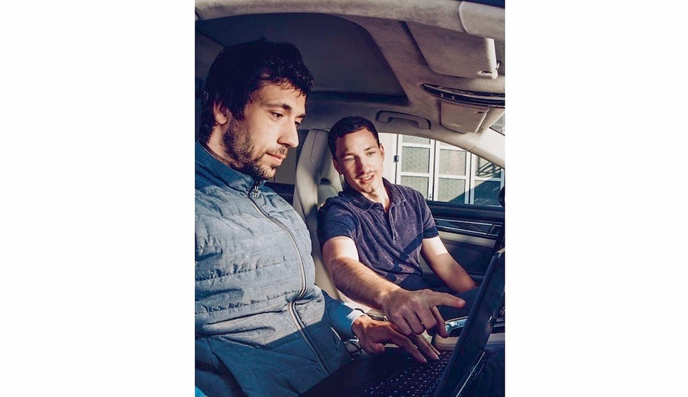 automotive testing engineers in porsche at track