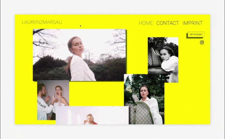 写真のエフェクトを使用しない、Lauren Z Marsauのウェブサイトデザイントの例