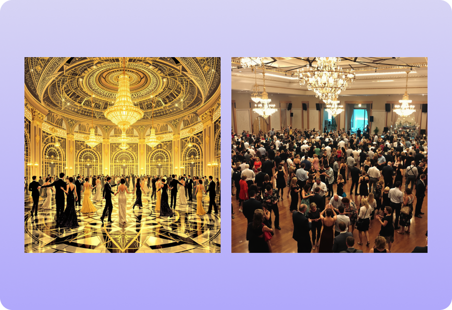 舞踏会、プロンプト事例