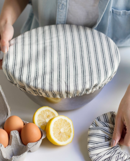 Thumbnail: Ticking Stripe Bowl Covers | Set of 2