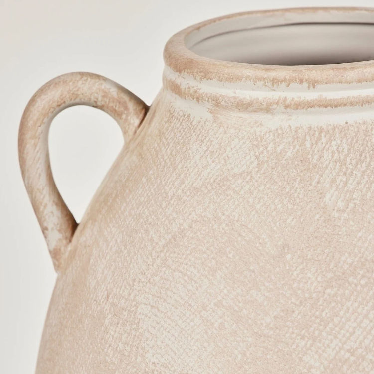 Thumbnail: Tall Terra Cotta Floor Vase with Handles - 20"