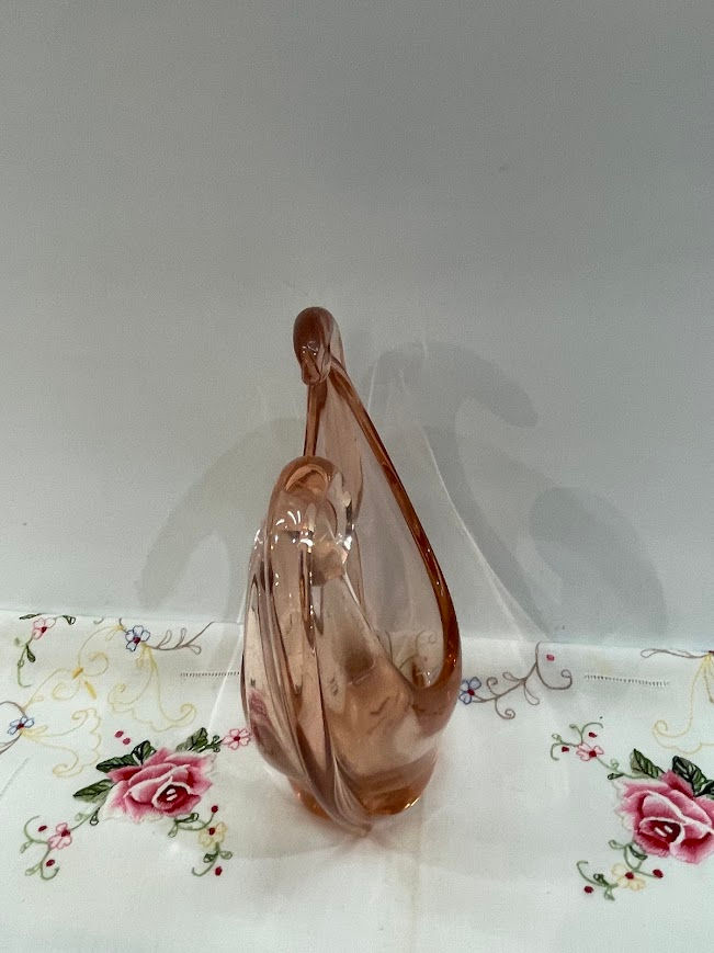 תמונה ממוזערת: Murano Glass  סלסלת מורנו ורודה . עבודת יד