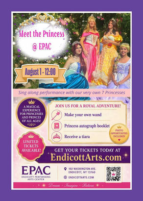 'Meet the Princess' Sing Along at EPAC, Saturday August 1st at 12pm