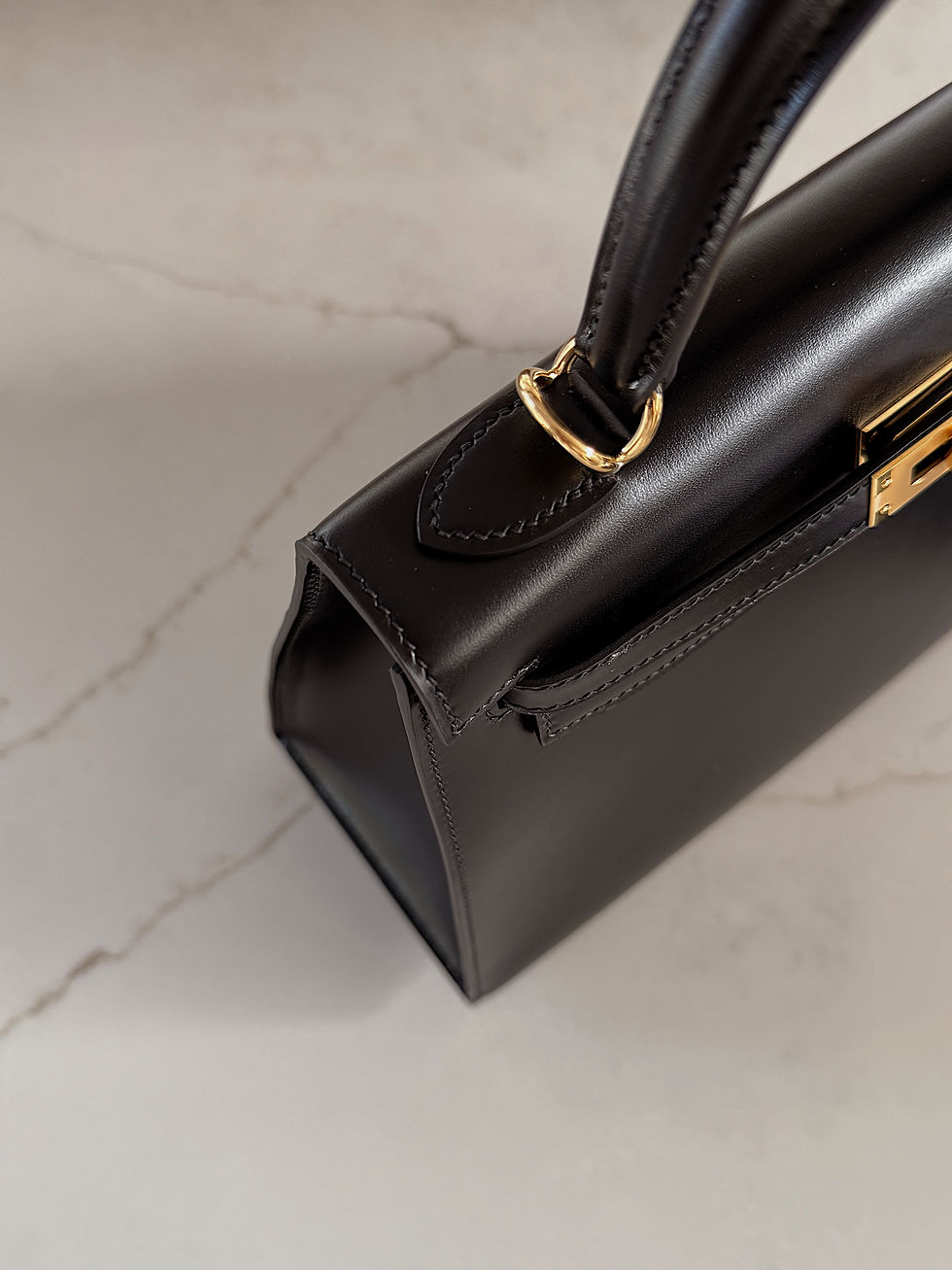 Thumbnail: Céline Leather Handbag | Noir