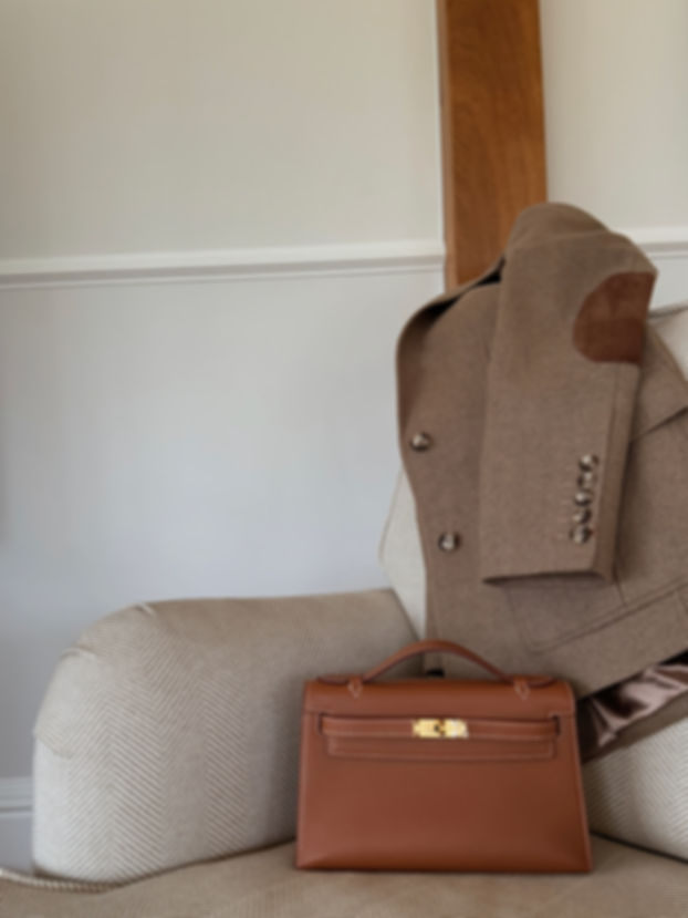 Nancy Leather Clutch | Tan