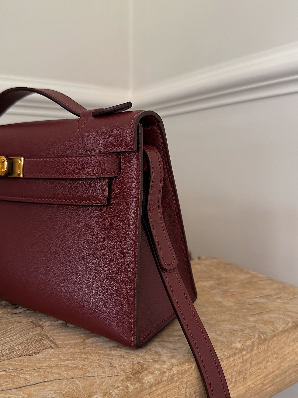 Thumbnail: Myrtle Leather Clutch | Burgundy