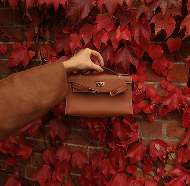 Nancy tan leather clutch - Chloejade_story - Studio by Charlotte