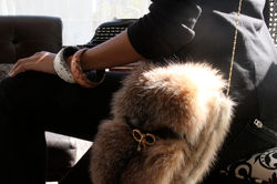 Upcycled Fur Bag series