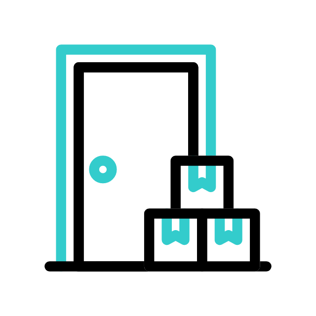 "Animated GIF illustrating the installation of sturdy and stylish doors in a property by Kanopy Ventures."