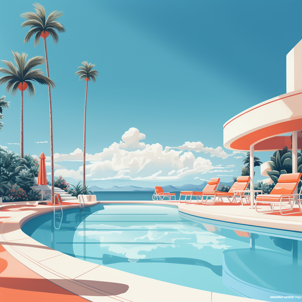 Icon of a multi-level infinity pool