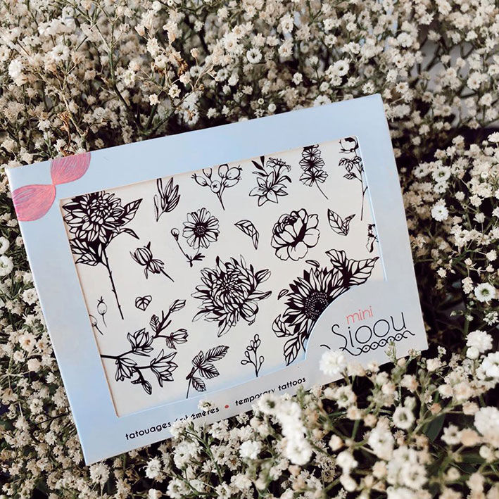 tatouage ephemere floral
