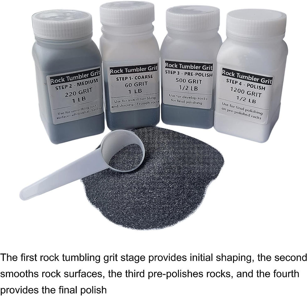 Rock Tumbler Grits and Rocks