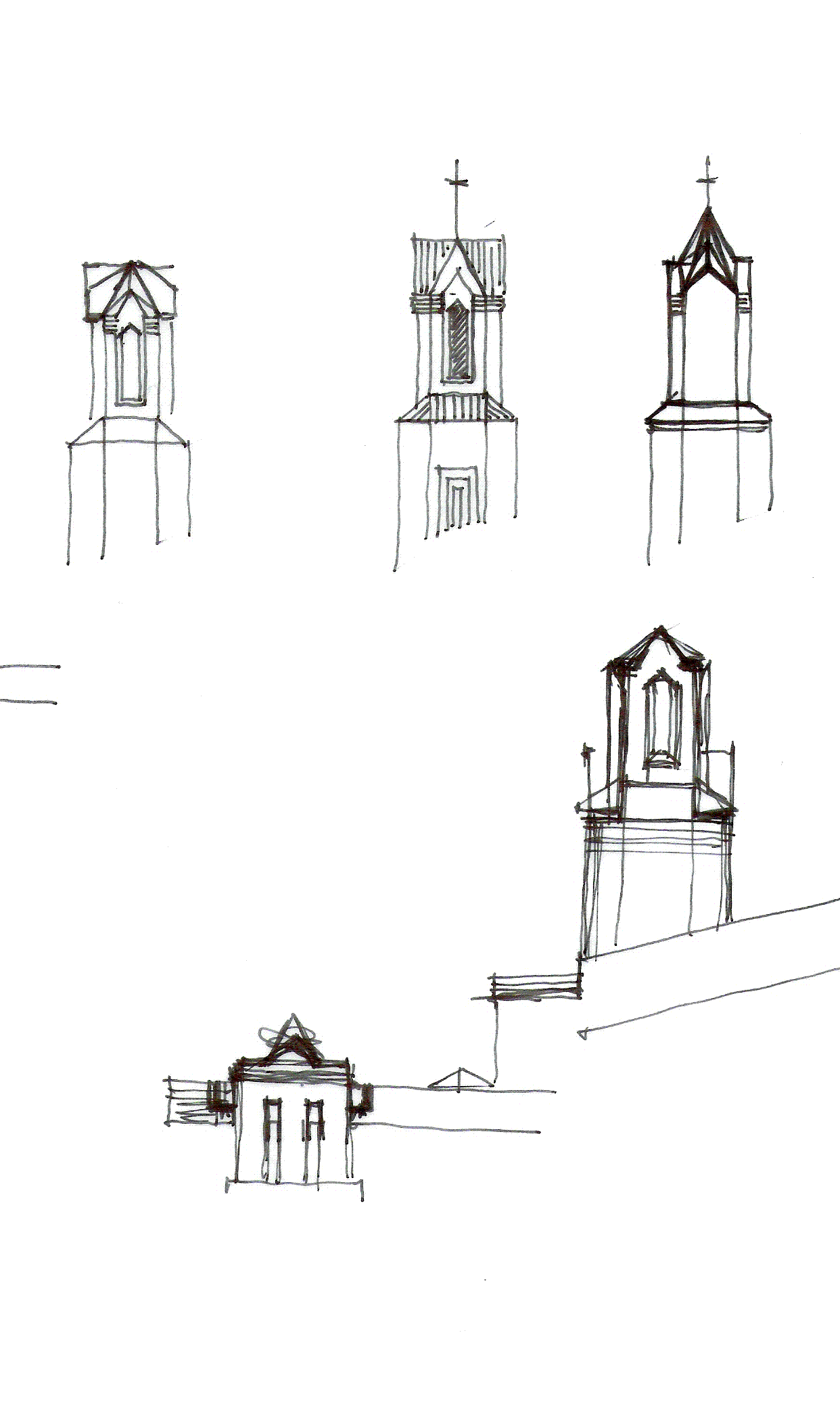 The hand sketches on Chapel Bldg.