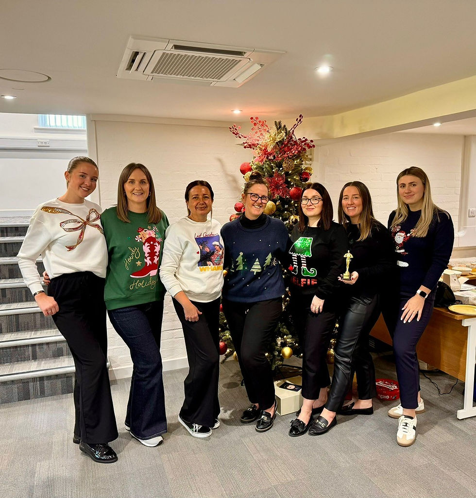 DM Habens Office Team wearing Christmas Jumpers for Save the Children