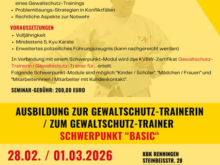 Ausbildung zum Thema "Gewaltschutz" in Renningen