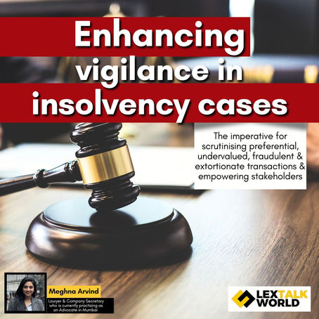Enhancing vigilance in insolvency cases