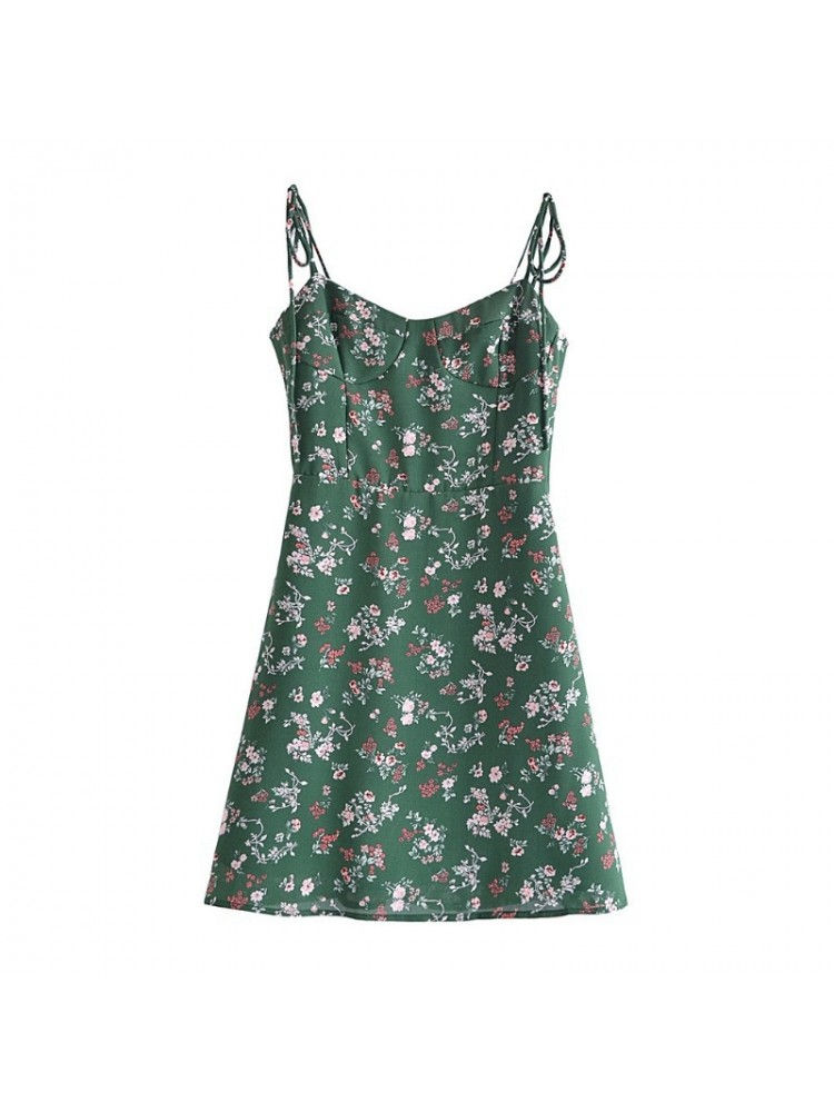Thumbnail: Floral Fashion Slip Short Dress