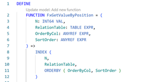 User Defined FUNCTION in a DAX Query