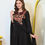 Thumbnail: Disha Elegant Black Embroidered Salwar Suit Set With Dupatta