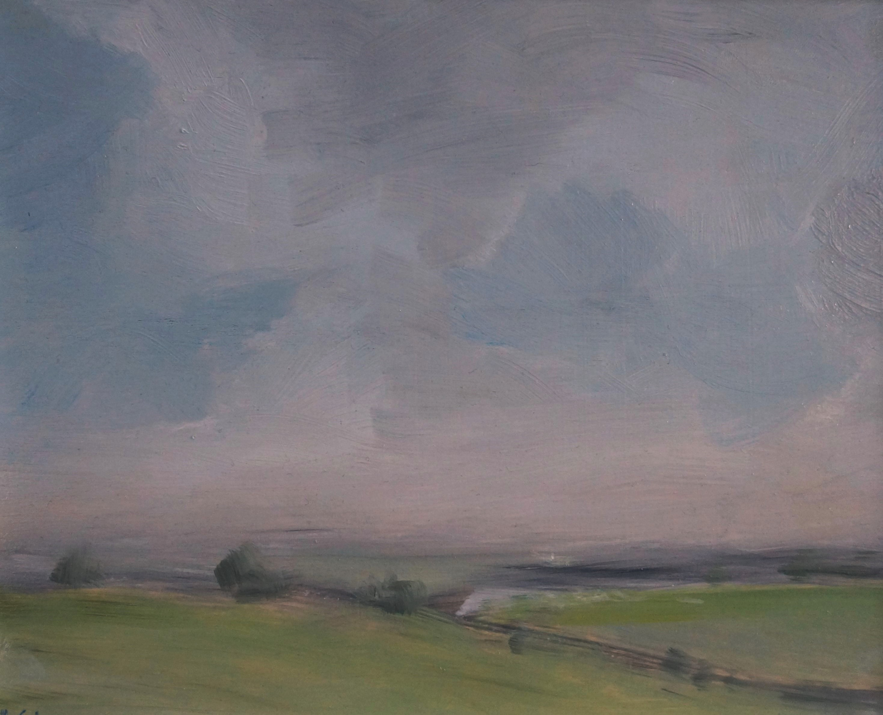 Distant steam train North Shropshire