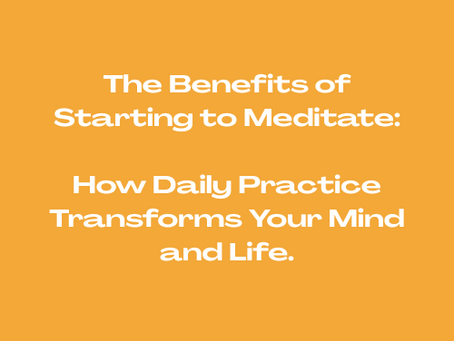 starting to meditate