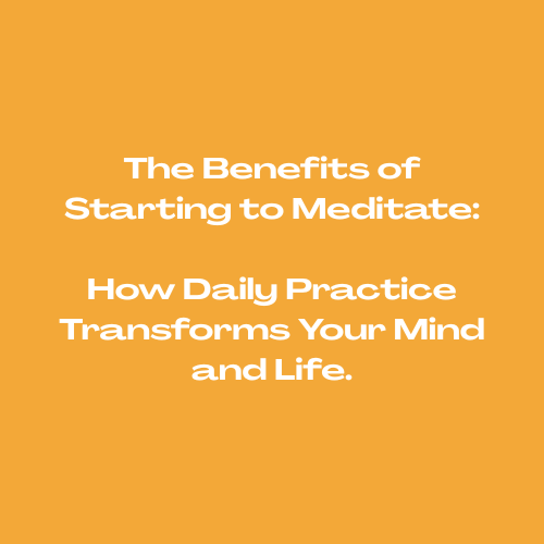 starting to meditate