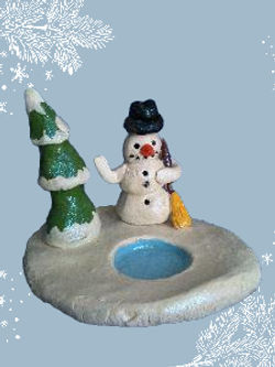 Snowman Tea Light Holder