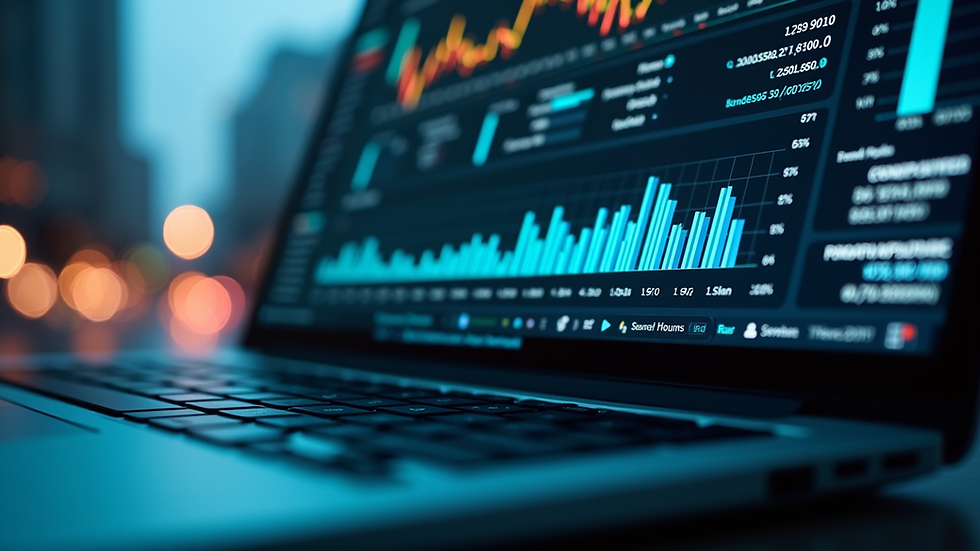 Eye-level view of a laptop displaying a cybersecurity software dashboard