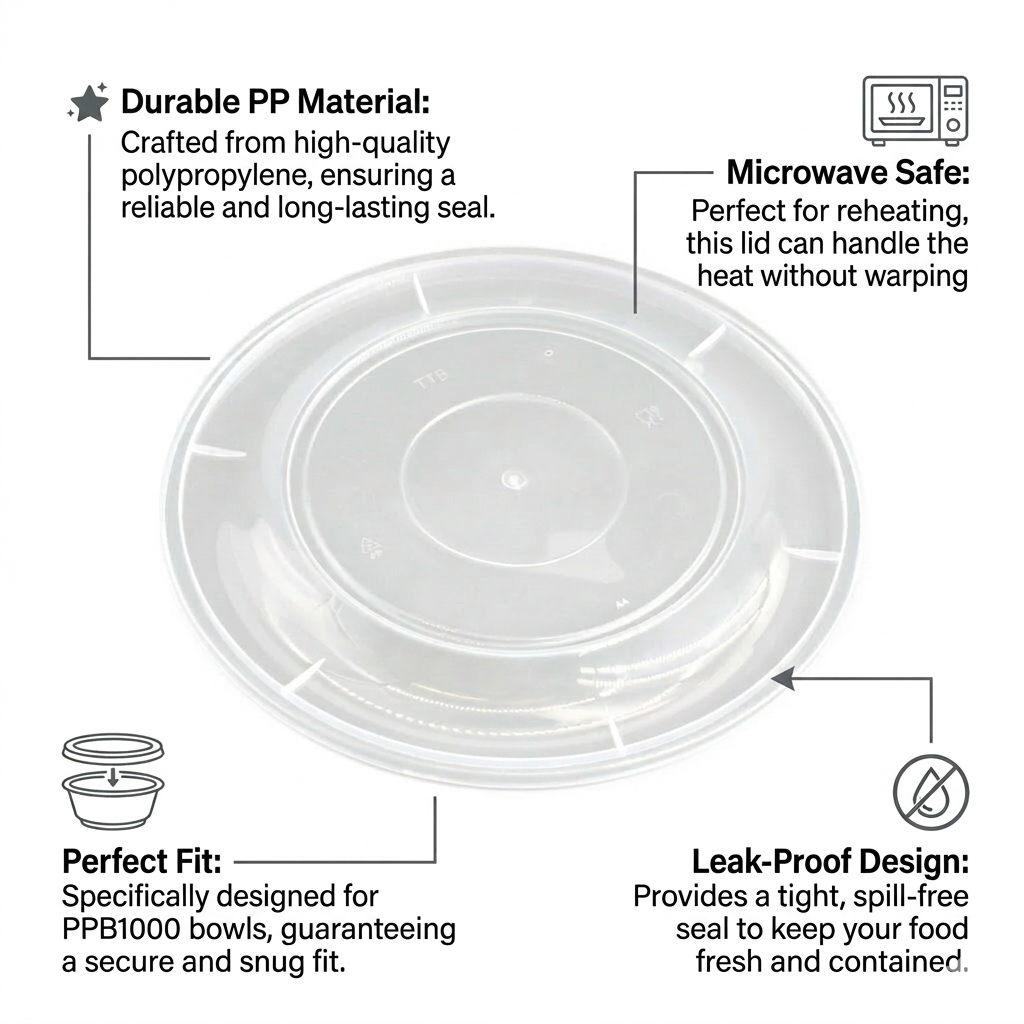 ATC-179 Convex Lid 33oz Bowl lids - 300/cs