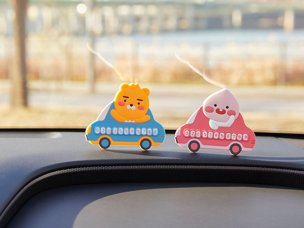 縮圖：Kakao Friends Little Apeach Phone Number Plate 汽車電話號碼牌｜Little Friends