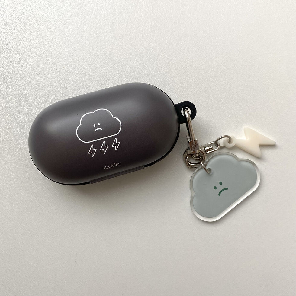 縮圖：Skyfolio Cloud/Gray Line Buds Case 耳機保護殼