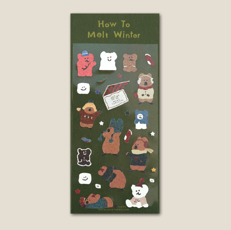縮圖：Dinotaeng How to Melt Winter Glitter Sticker 貼紙