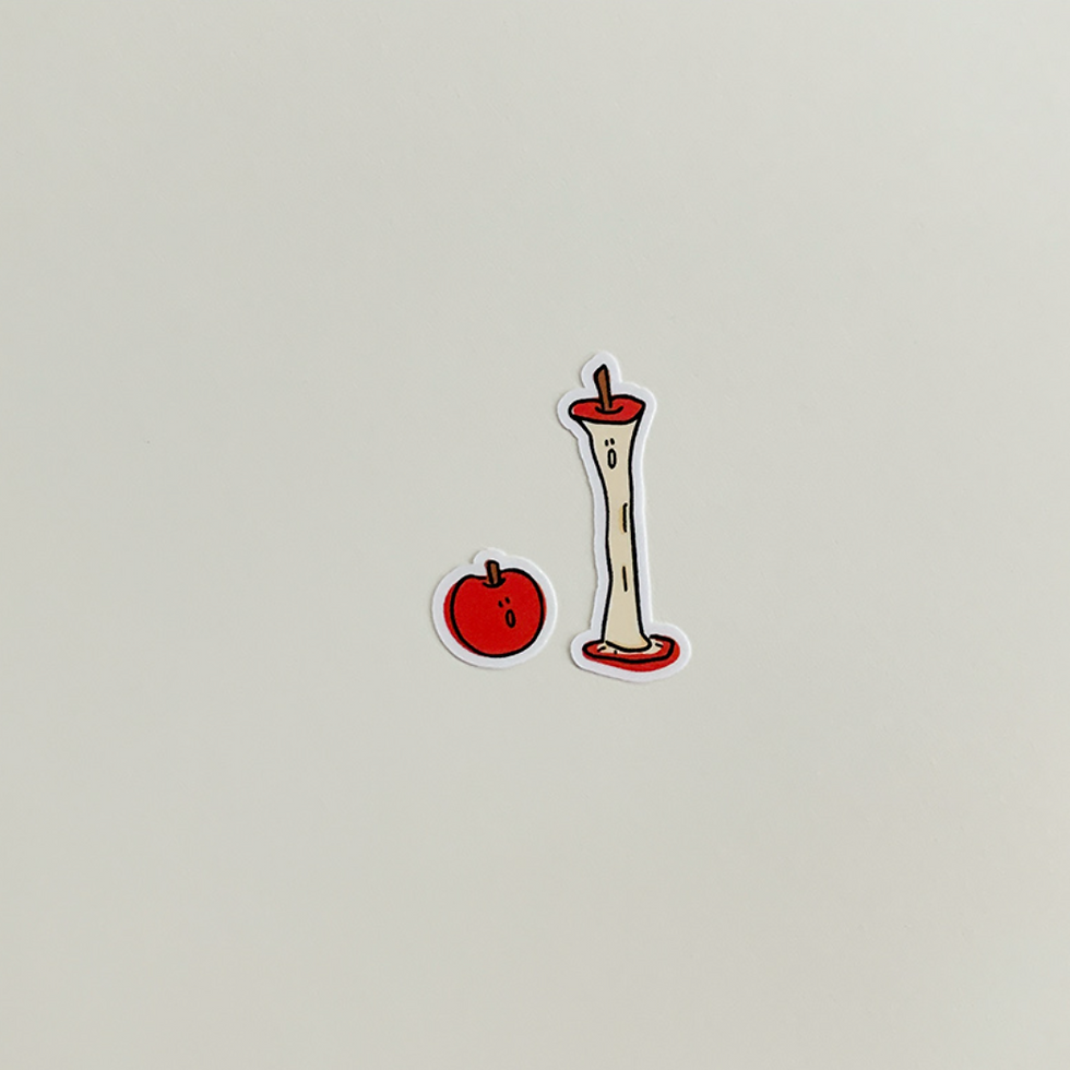 縮圖：Second Morning Fluffy Apple Sticker 貼紙