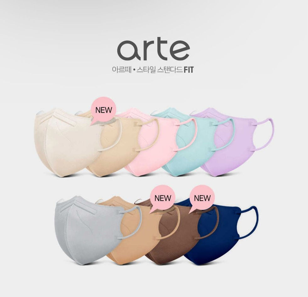縮圖：韓國直送 - Arte 3D Color Mask 立體成人四層口罩 (50/100-1包5入)