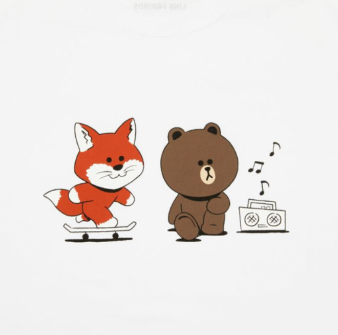 縮圖：Line Friends x Maison Kitsuné Skate Short Sleeves T-Shirt 短袖T裇