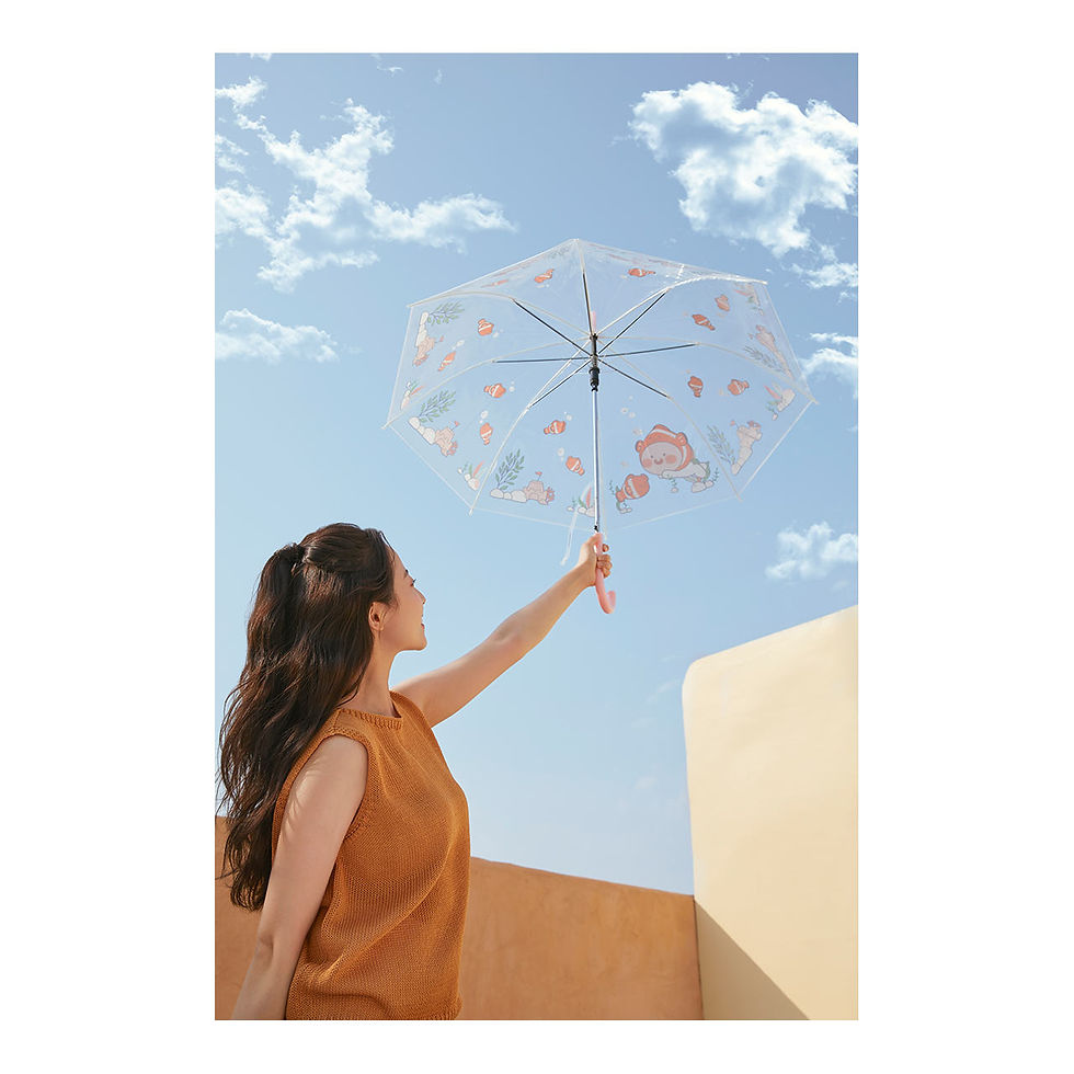縮圖：Kakao Friends Apeach Ocean Vibe Transparent Umbrella 透明雨傘