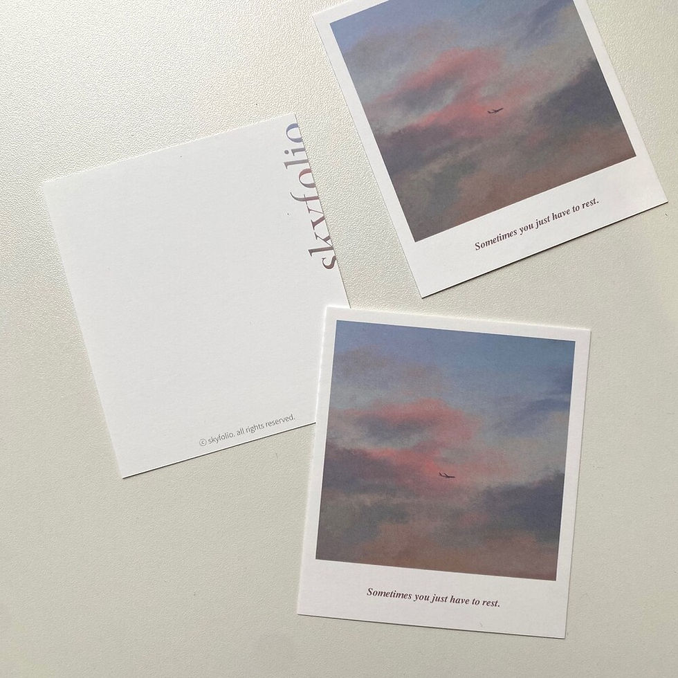 縮圖：Skyfolio Polaroid Postcard Flying in the Evening Sky 明信片
