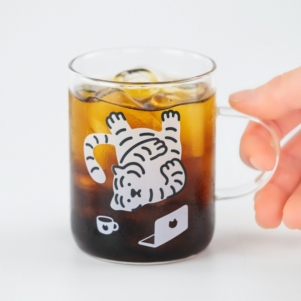 縮圖：Muzik Tiger Tiger Glass Mug Small 耐熱玻璃杯