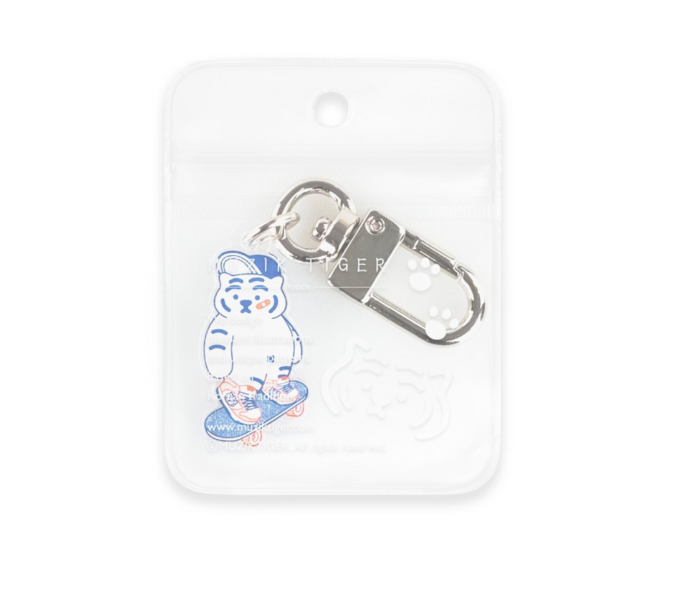 縮圖：Muzik Tiger Skateboard Tiger Keyring 滑板鑰匙扣