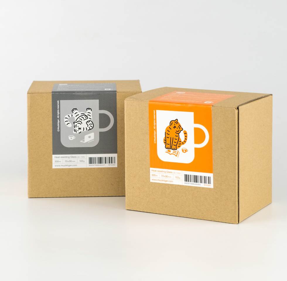 縮圖：Muzik Tiger Tiger Glass Mug Small 耐熱玻璃杯