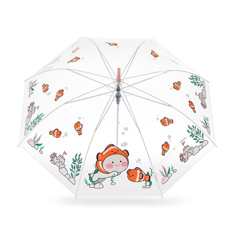 縮圖：Kakao Friends Apeach Ocean Vibe Transparent Umbrella 透明雨傘