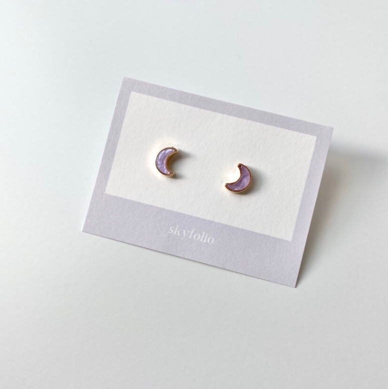縮圖：Skyfolio Moon Earrings 3色月亮耳環