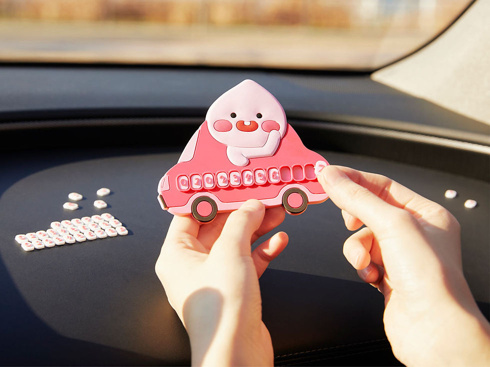 縮圖：Kakao Friends Little Apeach Phone Number Plate 汽車電話號碼牌｜Little Friends